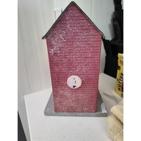 Putz Style Village House Nordstrom Lights Up Glitter battery Operated Brownstone - Picture 6 of 7